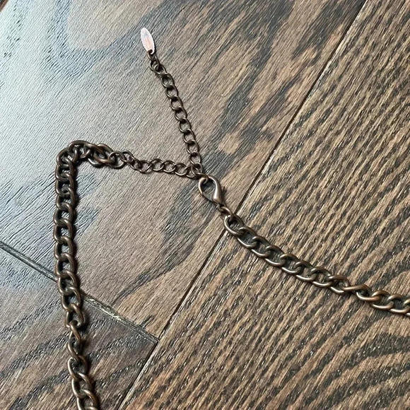 Rustic Chain Brown Necklace - Picture 4 of 5